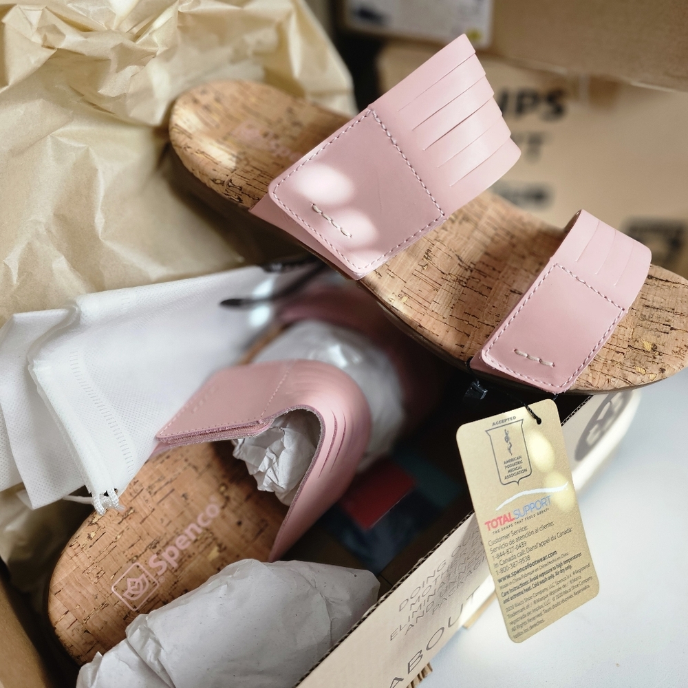 Spenco Waco Layla slide sandals women's  Pink Slide Sandals